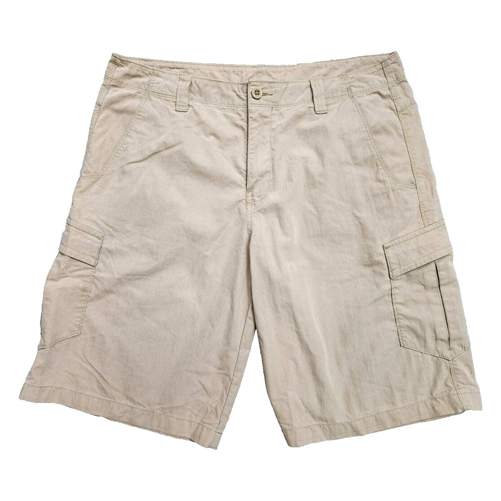 The North Face Cargo Shorts Men's 34 Beige Cotton Nylon Outdoor Lightweight - Picture 10 of 10